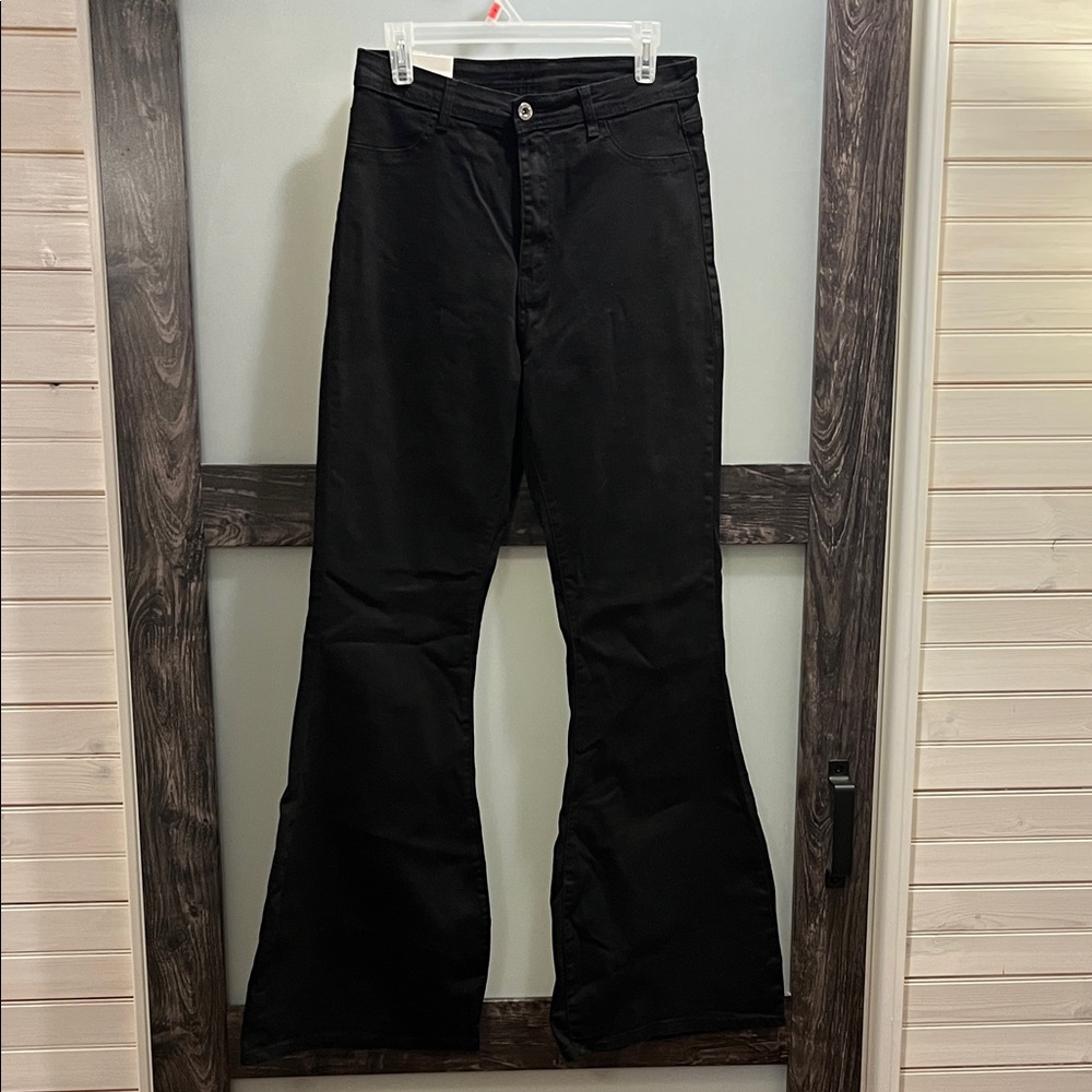 Love Jet Black Flare Jeans